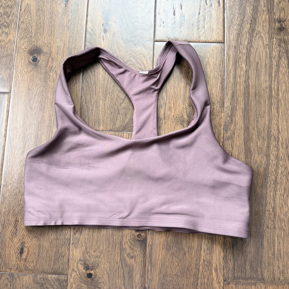 Alo Yoga Airlift Excite Sports Bra Womens Size L Purple Excellent Racerback